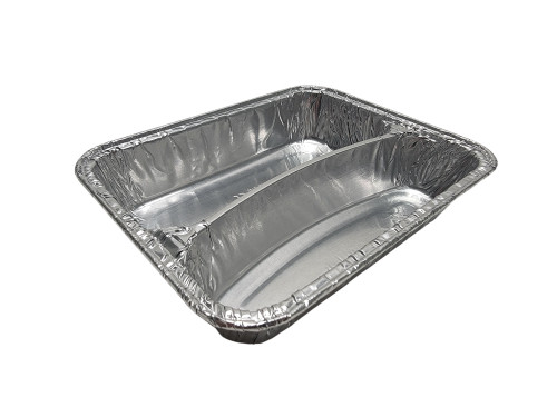 4 Compartment Foil Carryout Tray with Board Lid #4145L