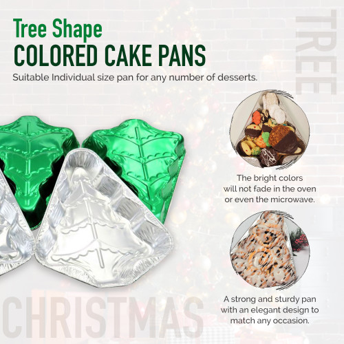 Disposable Christmas Tree Shaped Aluminum Foil Pan #9501X