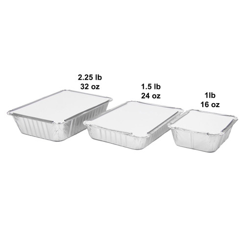 Stock Your Home 2 LB Oblong Pan-Cardboard Lid-50 Count