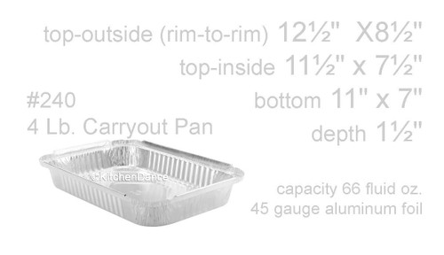 Foil Carry-out with Board Lid- 2-1/4 Pound - kitchendance