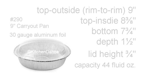 Foil Lux Round Clear Plastic Dome Lid - Fits 9 Take Out Pan - 100 count box