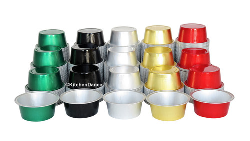 2 oz. Disposable Aluminum Colored Foil Cups