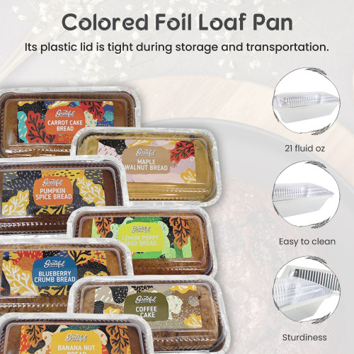 2 lb. Foil Loaf Pan with Crimp-on Plastic Lid #212P