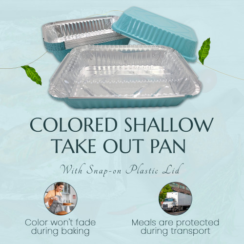 1½ lb. Shallow Carry Out Foil Pan with Plastic Lid - #230P