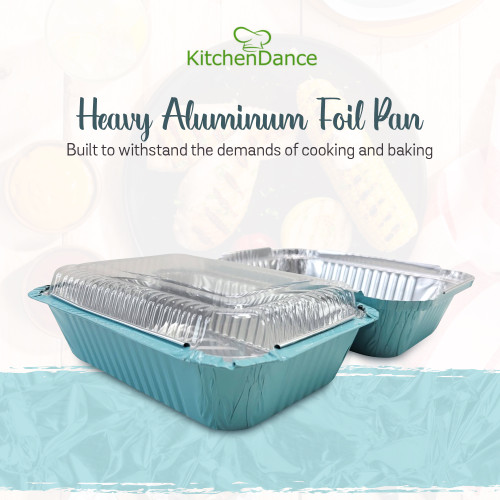 2000 x Aluminum Foil Containers with Lids Rectangular for Storage