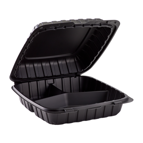 Clamshell Take Out Food Containers 6 x 6” (50 Pack) 1-Compartment,  Disposable To Go Container, Togo Boxes With Lids, Trays for Lunch, Dinner