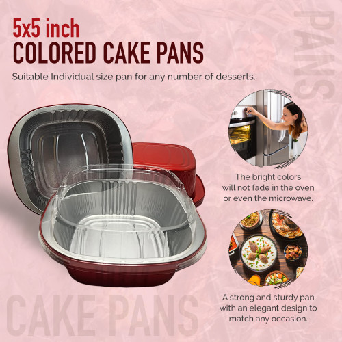 Disposable Aluminum Tin Foil Baking Pans Bakeware Square Inch Or
