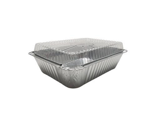 1 lb. Disposable Aluminum Pan with Plastic Lid - #220P