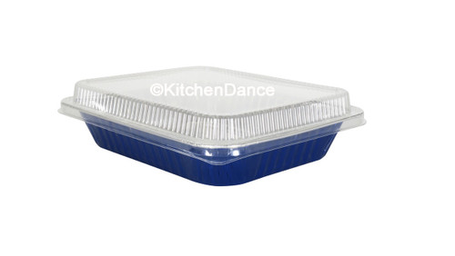 Disposable 1/2 Size Steam Table Foil Pan with Foil Lid Medium Depth #4255L