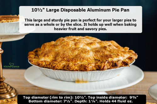KitchenDance 11" Disposable Aluminum Foil Pie Pan  #2411