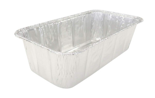 Disposable Aluminum Holiday 1 lb. Mini Loaf Pans with Clear Snap on Lid #9302x (10)