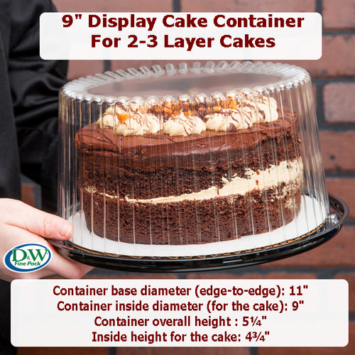 ¼ Size Sheet Cake Plastic Container High Dome #WG85