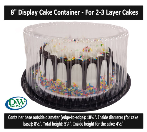 8" Display Cake Container  for 2-3 layers    #WG23