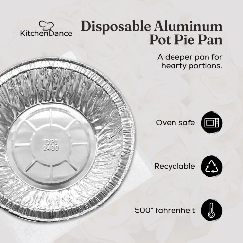 5¾" Disposable Aluminum Foil Pot Pie Pan - Extra Deep #13750