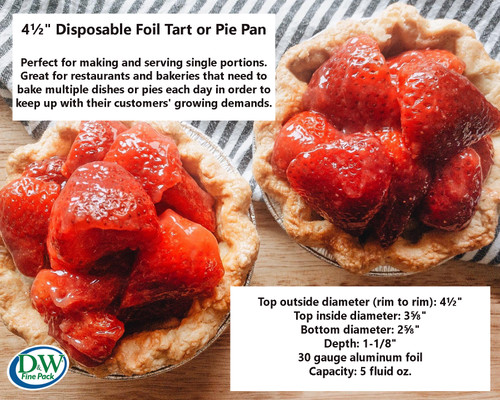 4½" Rim to Rim Foil Tart or Pie Pan - Deep    #475