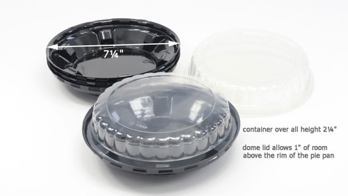 disposabe 2 piece plastic 6" pie pan container
