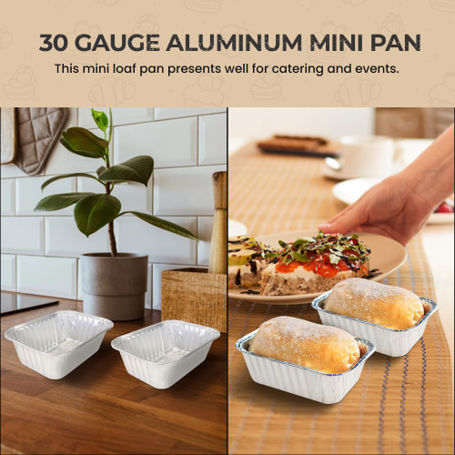 3 lb. Disposable Aluminum Foil Loaf Pan - #5300NL
