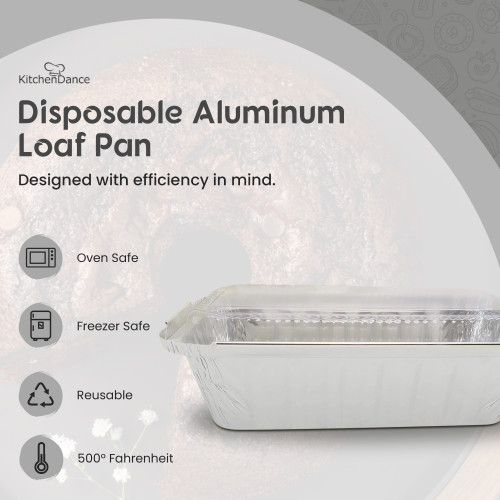 1½ lb. Closable Foil Loaf Pan with Plastic Lid  #1650P