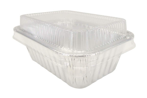 8  Square Disposable Baking Pan with Plastic Lid #1155P