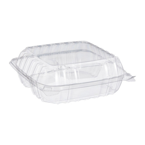 9 x 9 x 3  Clear PP 1 Compartment Hinged Take Out Containers