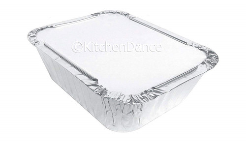 2¼ lb. Disposable Aluminum Foil Carryout Pan with Plastic Lid #250P