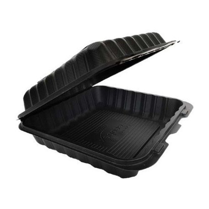 8 x 8 x 3 MFPP 1 Compartment Hinged Take Out Containers