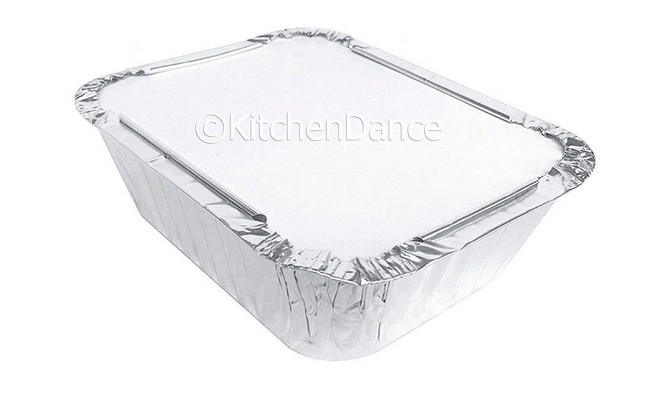 disposable aluminum foil 1 lb. carryout pan, takeout pan, baking pan, food serving pan