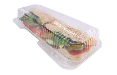 12 Plastic Hinged Sandwich/Danish Container - #CPC-350
