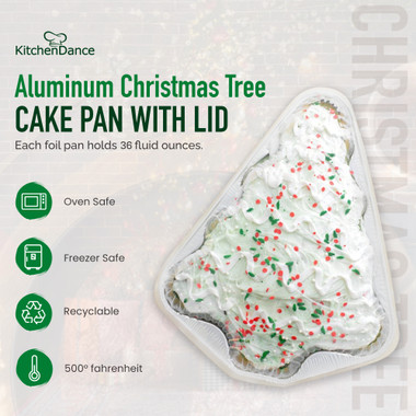 Christmas Tree Aluminum Foil Pan with Plastic Dome Lid #9501XP