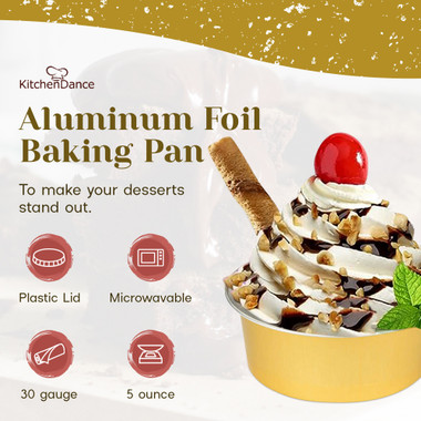 For Event and Party Supplies Aluminium Foil Round Baking Cups