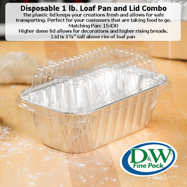 D & W Fine Pack 1½ lb. Disposable Aluminum Foil Loaf Pan #208NL