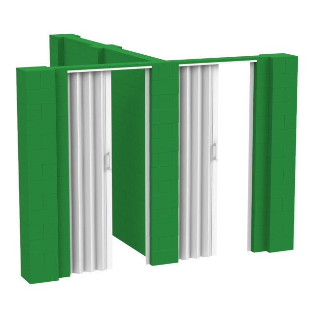T-Shaped Wall Kit With Door - Modular Giant Play Blocks