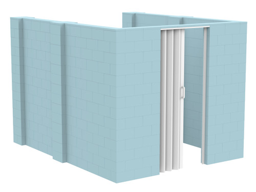 The EverBlock U-Shaped Room has three walls.