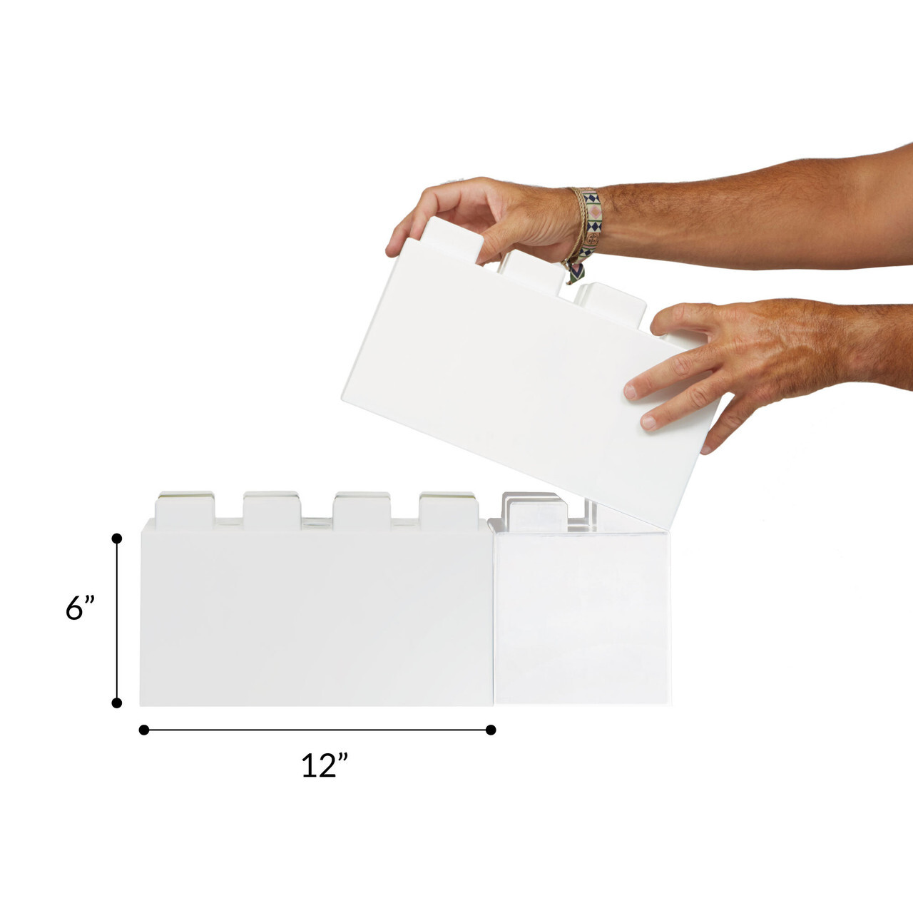 Full block shown with 12 inch by 6 inch measurement