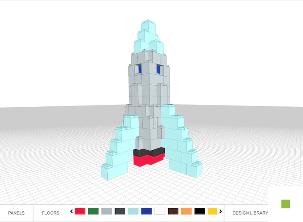 EverBlock virtual 3D builder interface