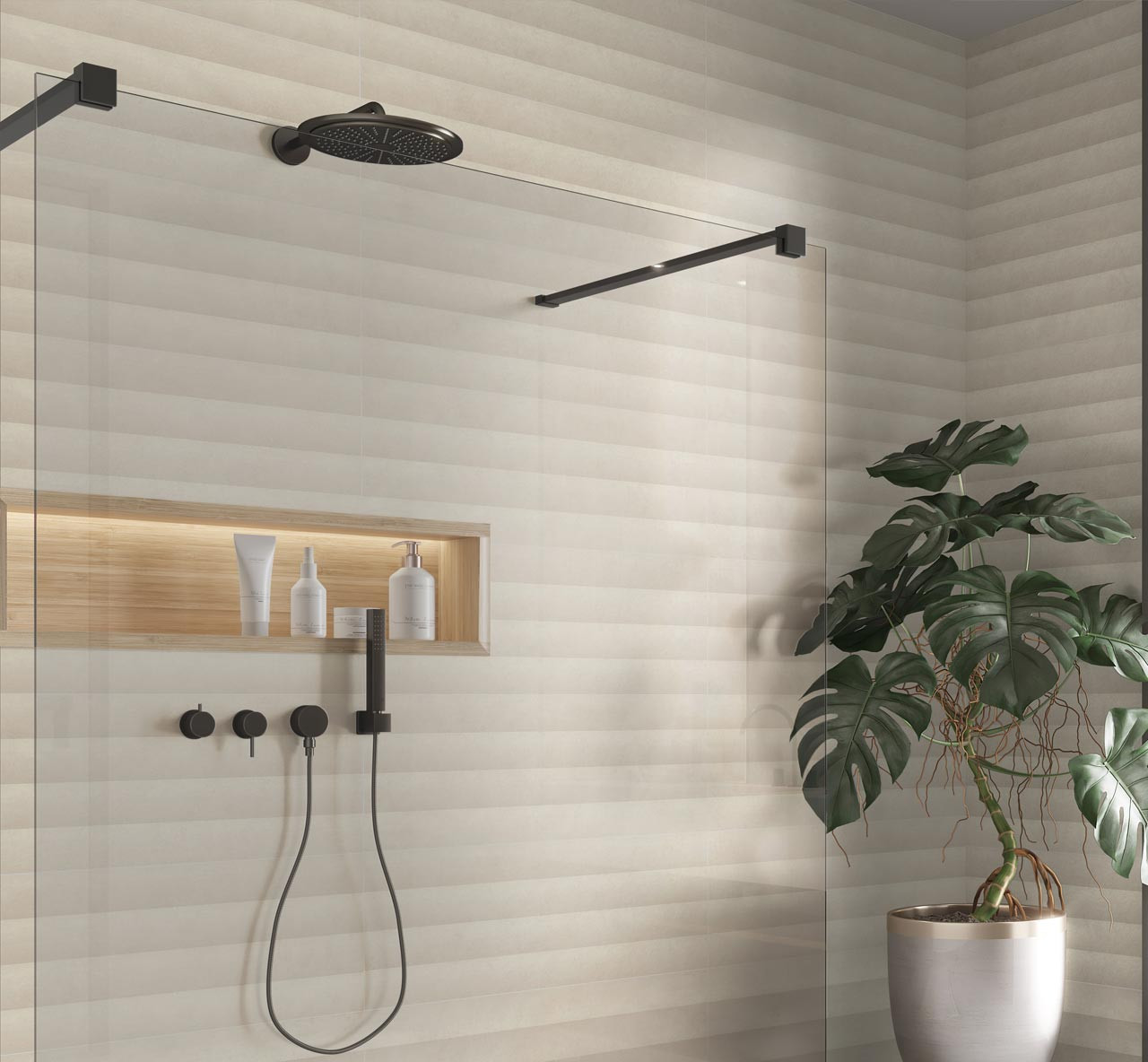 Amazon White Textured Decor Wall Tiles 100cm x 35cm