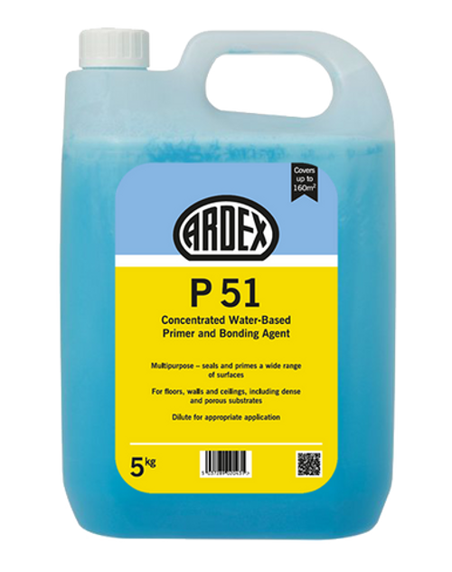 Ardex P51 Primer is a high strength concentrated water based primer and bonding agent suitable for a wide range of applications