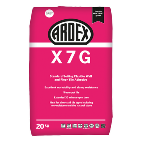 A 20kg bag of Ardex X 7 Standard Set Flexible Tile Adhesive