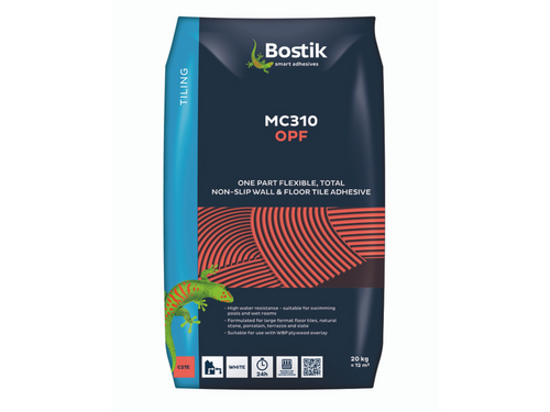 A 20kg bag of Bostik MC310 one part flexible OPF tile adhesive