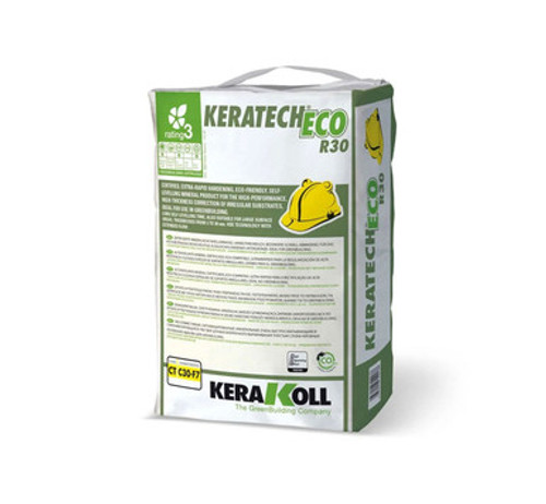 A bag of Kerakoll Keratech R30 Self Leveller 20kg levelling compound