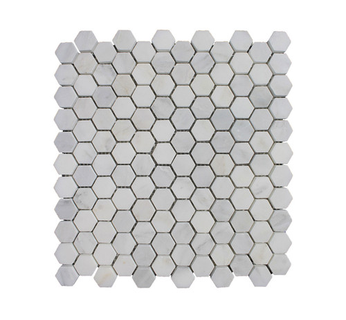 Hampton Small Hexagon Marble Mosaic Tiles (31cm x 29cm)