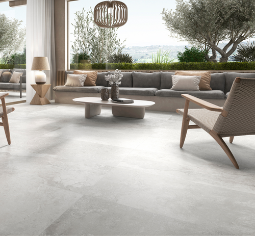 Tranquil Tones Silver Grey Stone Effect Large Format Floor Tiles