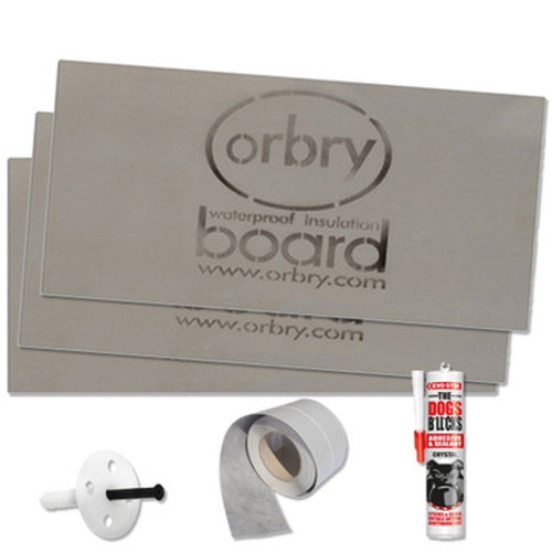 Tile Backer Board Solid Floor Fixing Installation Bundle containing everything you need to fix boards to solid floors