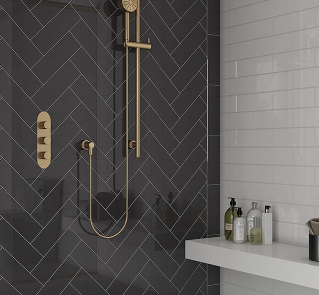 Sentry Gloss Black Metro Wall Tiles (300mm x 100mm)