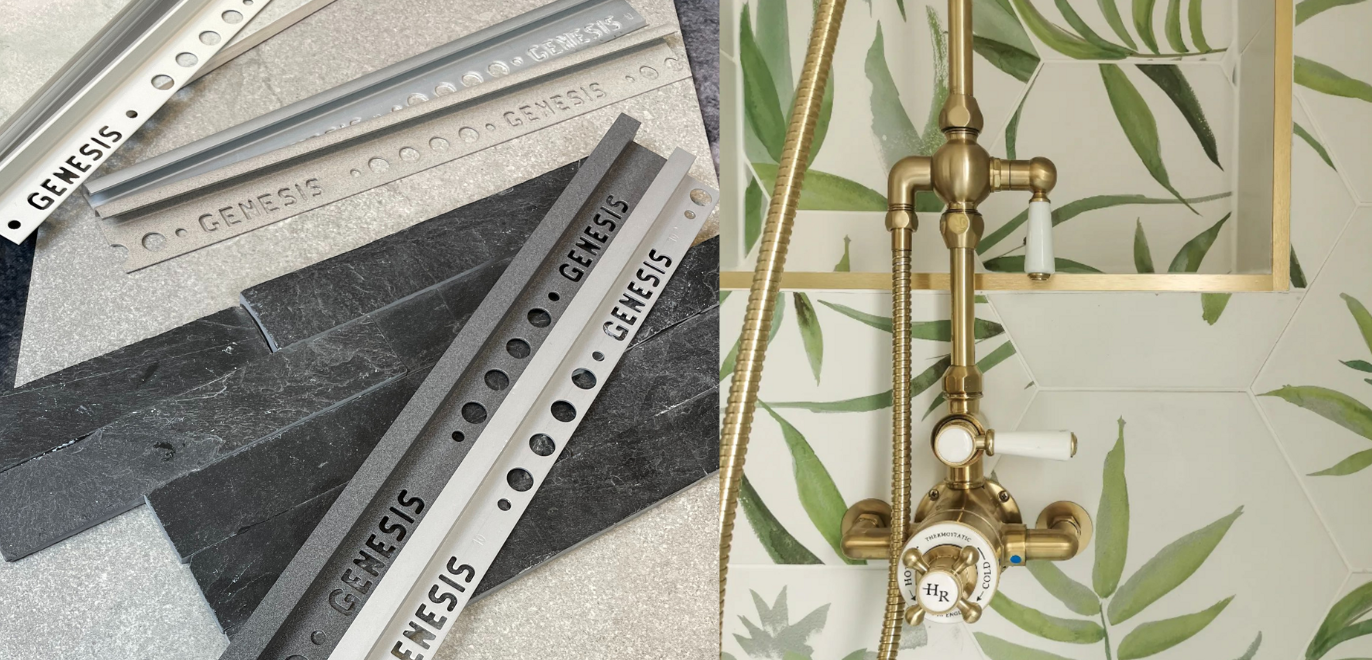 Tile trim used to accent and complete a tiling project