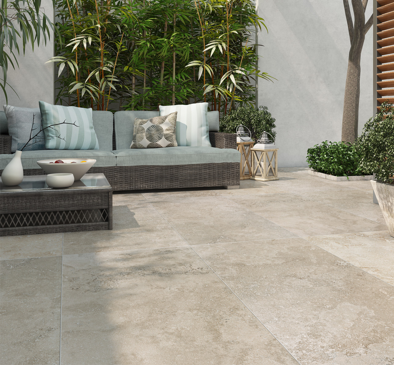 Valverdi Travertino Travertine Outdoor Porcelain Tiles