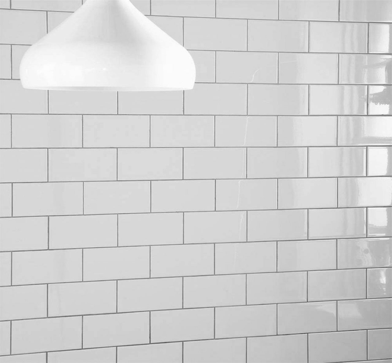 Gloss White Metro Tiles used on a bathroom wall