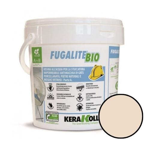A tub of bahama beige Kerakoll Fugalite Bio resin tile adhesive