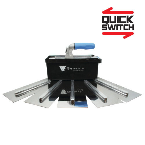 The Genesis QUICKSWITCH Flooring Trowel Set