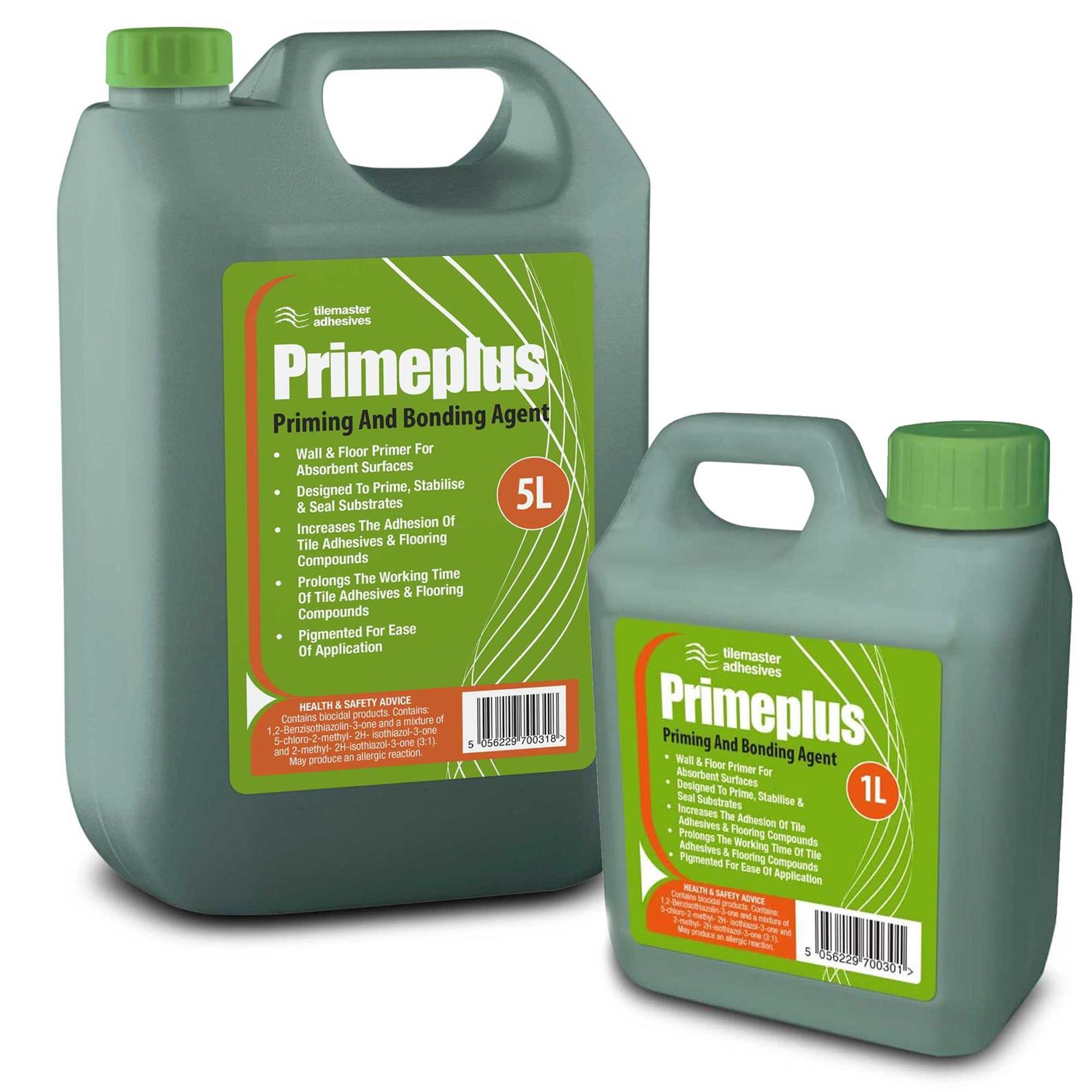Tilemaster Prime Plus Priming and Bonding Agent in both sizes